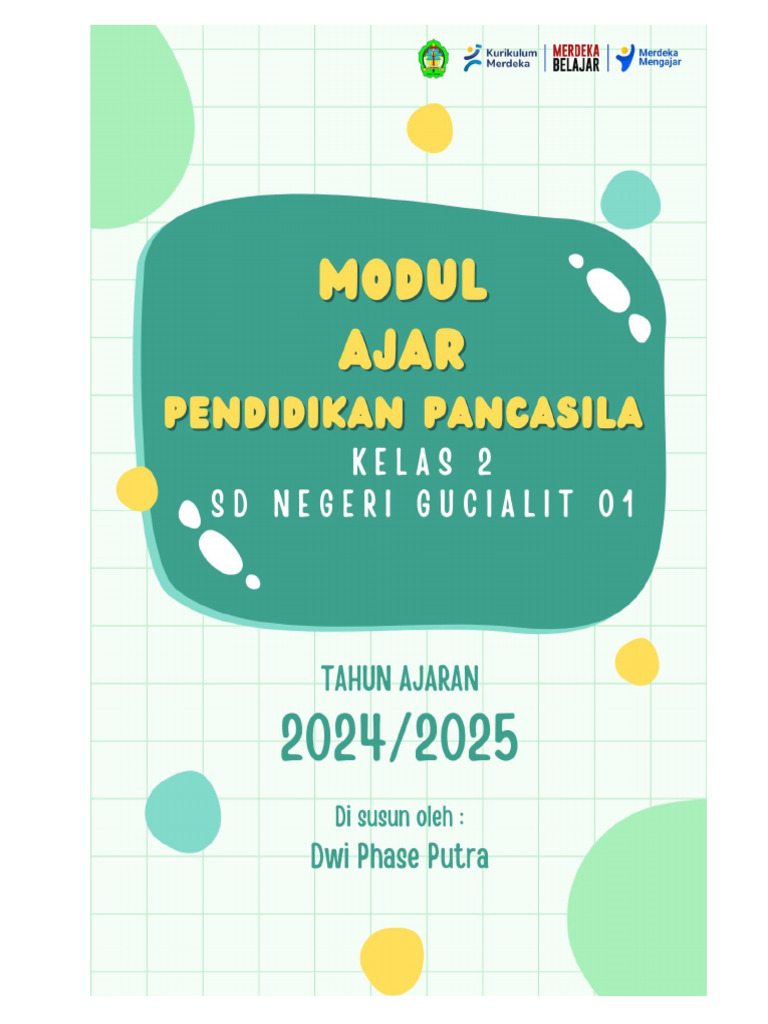 Modul Ajar Pendidikan Pancasila Kelas 2 | PDF