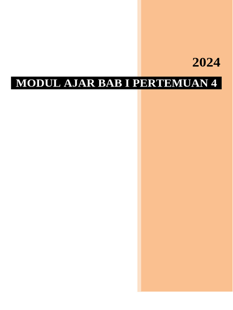 Modul Ajar Bab I Pertemuan 4 | PDF