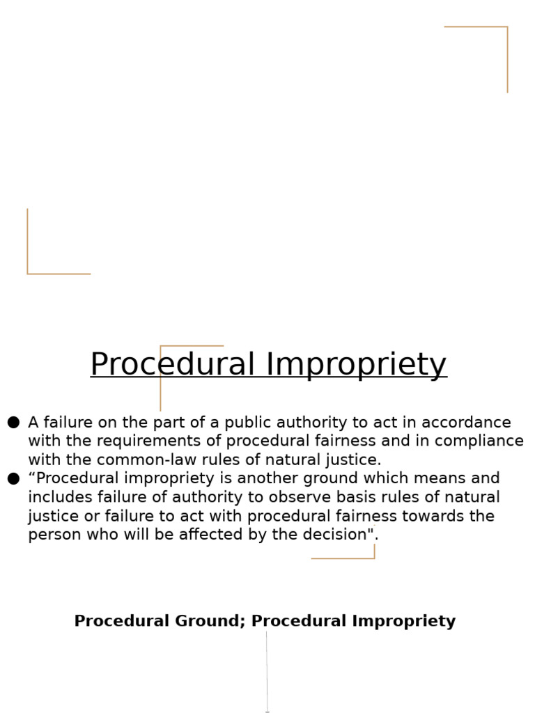 Procedural Impropriety | PDF | Governance | Justice