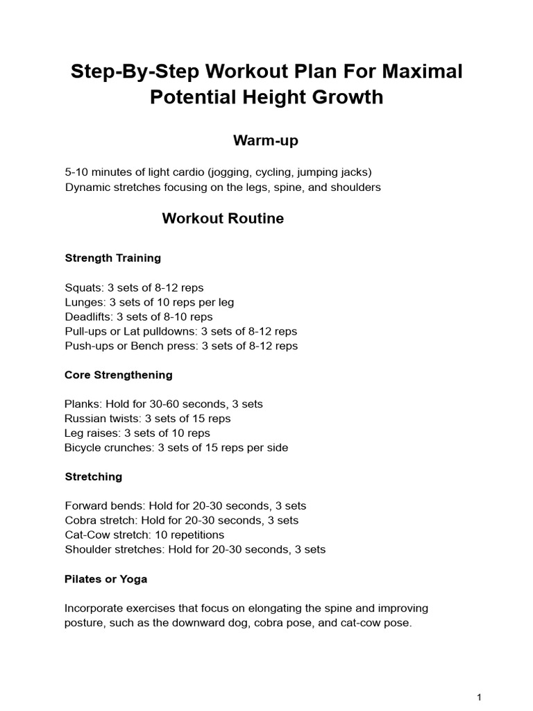 Workout Plan PDF