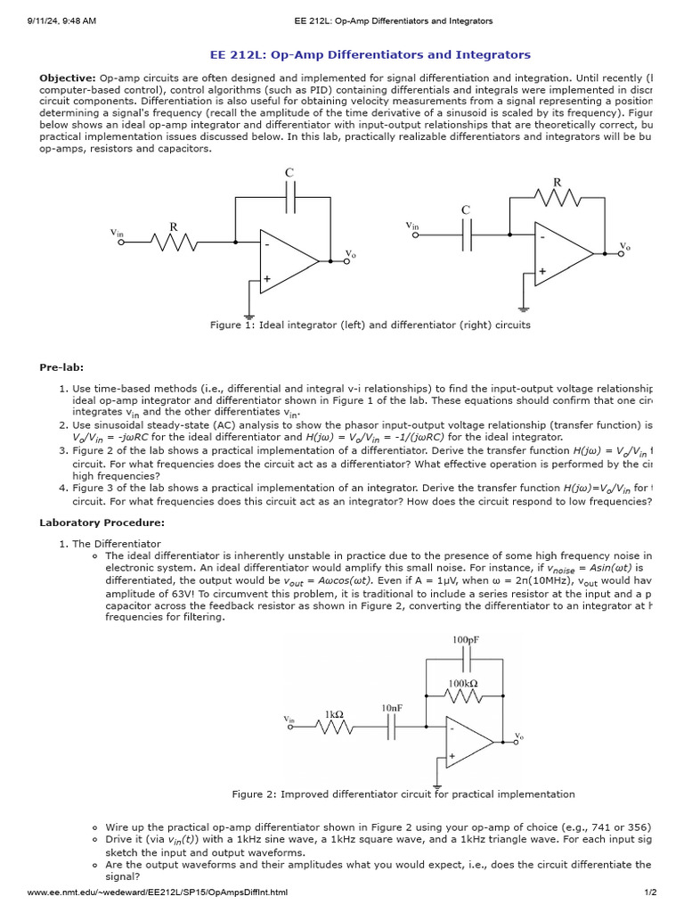 Explain Differentiators Vs Integrators In Control