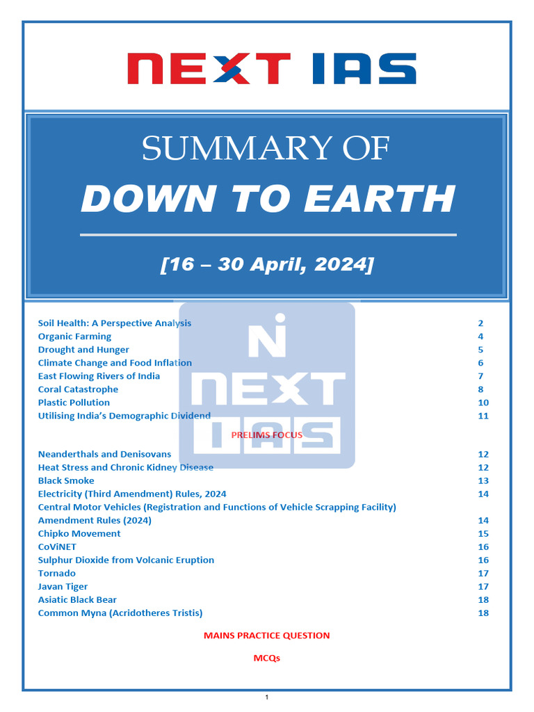 Down To Earth April 2024 16-31 | PDF