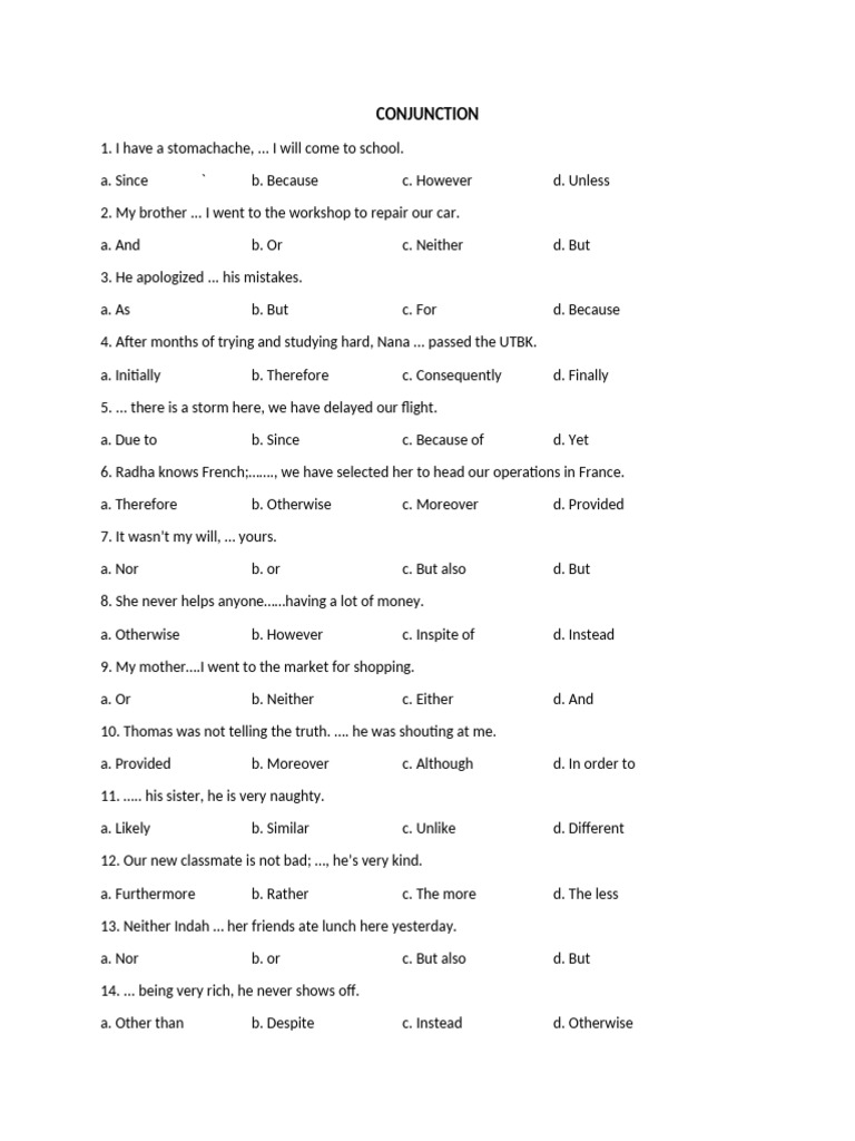 Conjunction | PDF