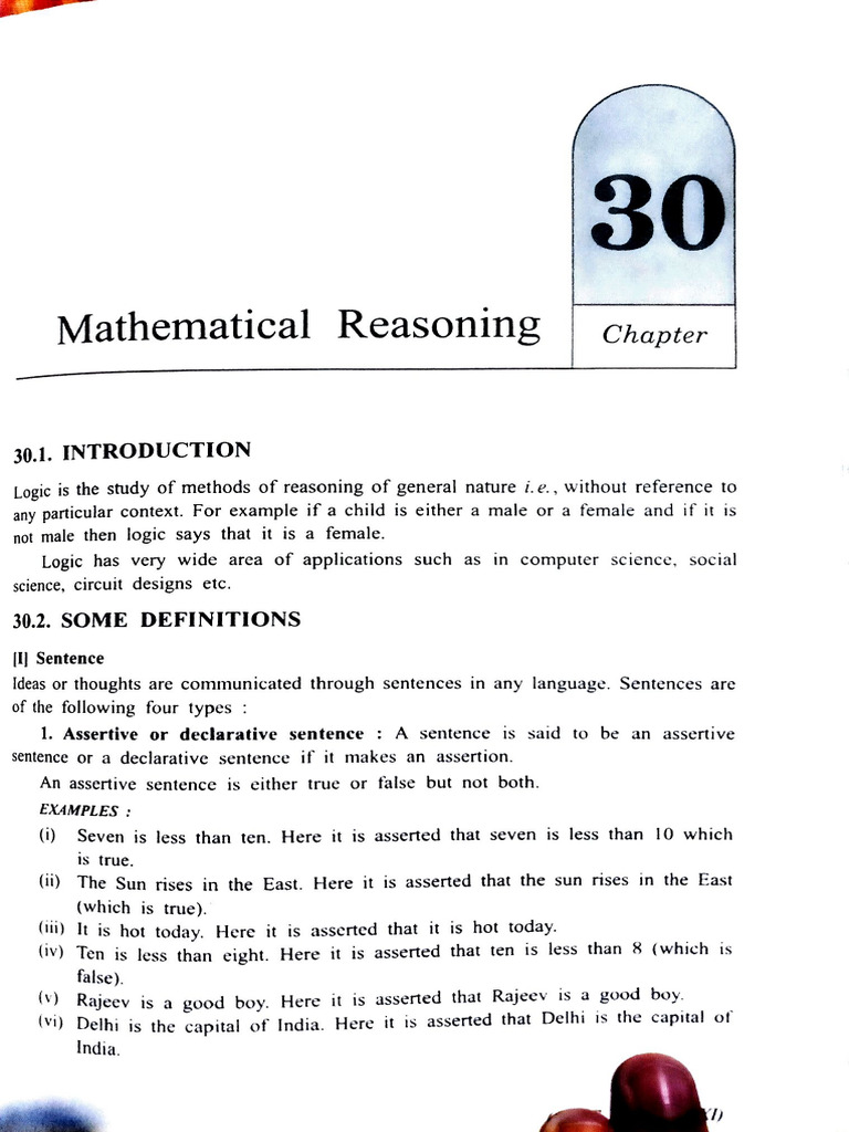 Mathematical reasoning pdf