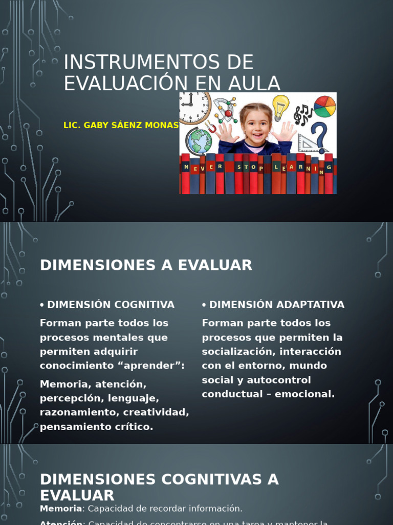 Instrumentos de Evaluación en Aula | PDF