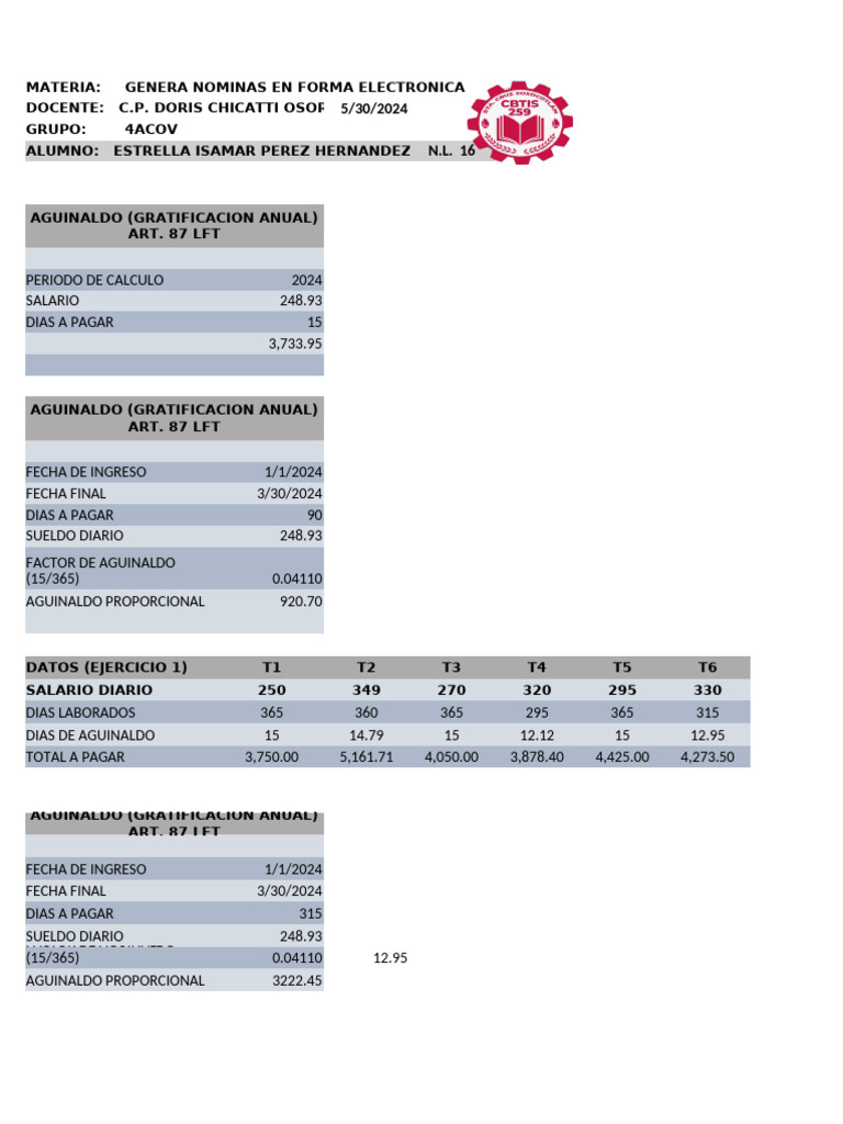 Copia de Nominas Especiales | PDF
