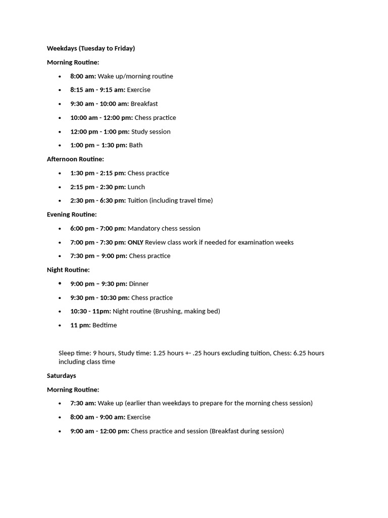 Routine | PDF