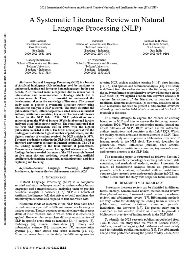 Review On Natural Language Processing Pdf Artificial Intelligence