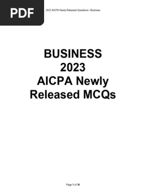AICPA Newly Released Questions 2023 | PDF