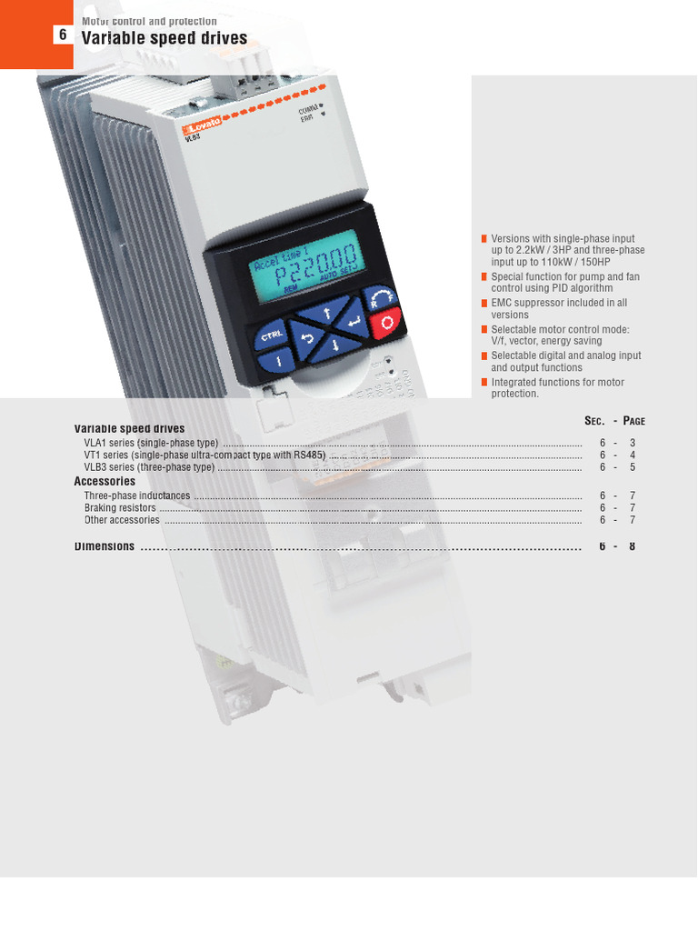 Variable Speed Drives Lovato | PDF