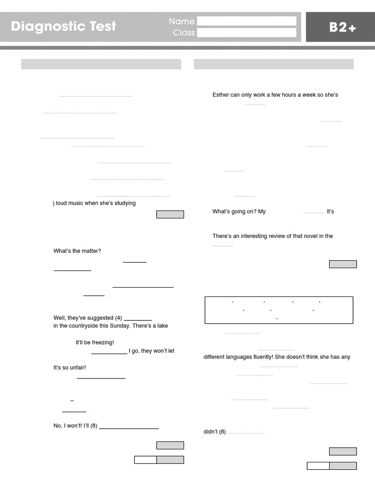 B2PLUS Diagnostic Test | PDF