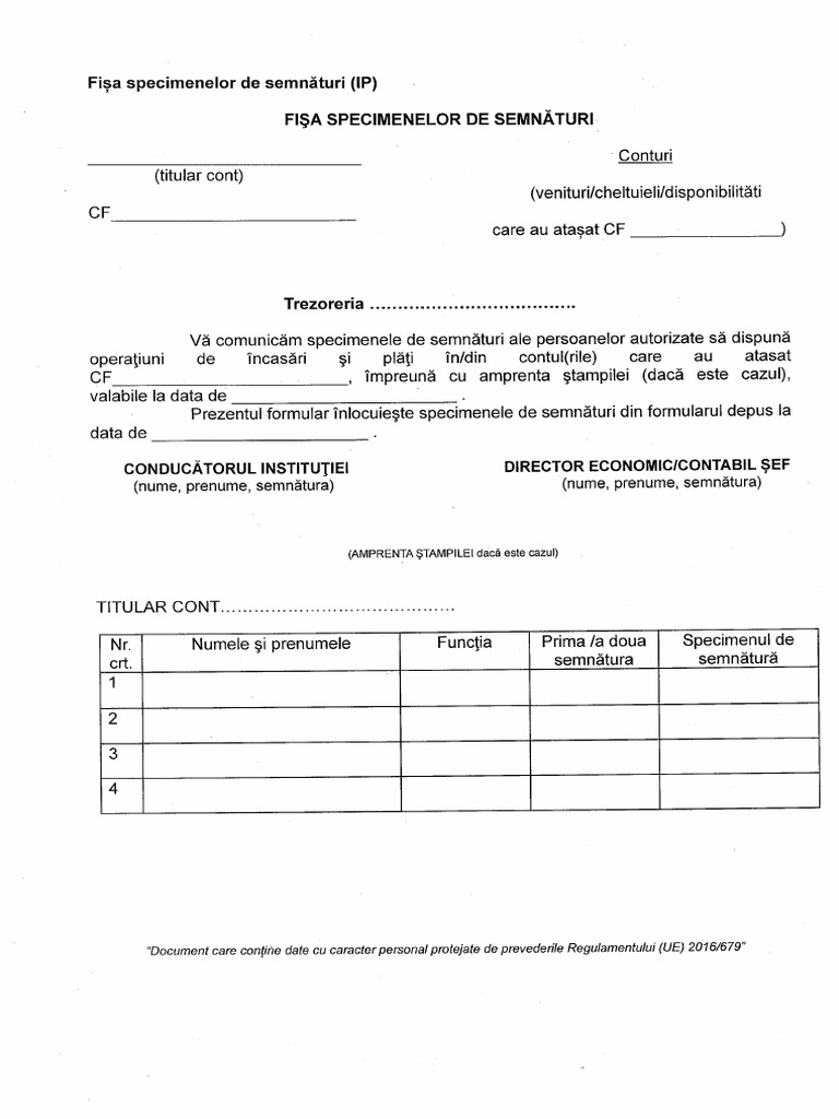 Fisa Specimene Semn CR 310823 | PDF