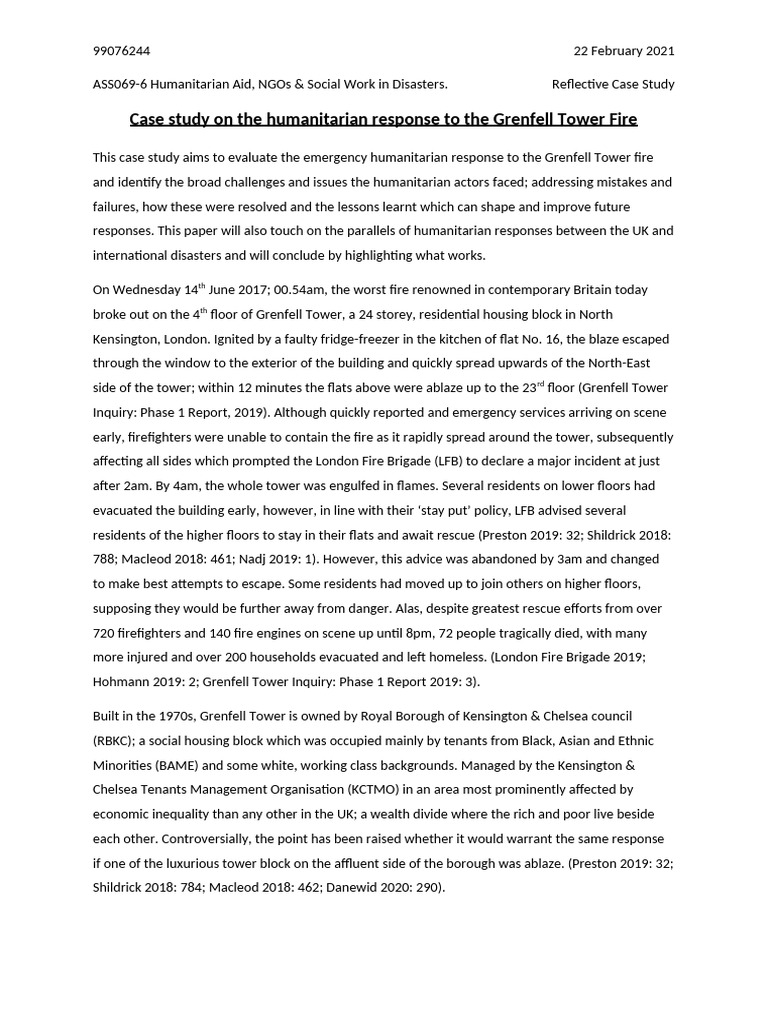 Grenfell Tower Fire Humanitarian Response | PDF | Emergency Management ...