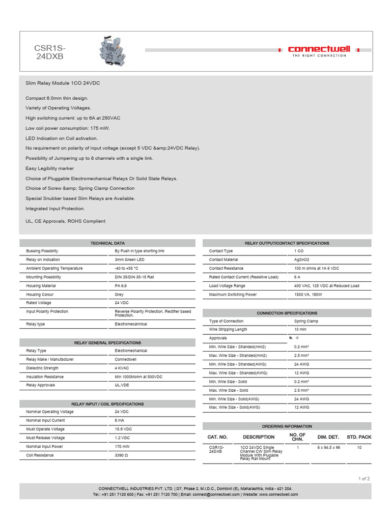 CSR1S-24DXB Datasheet | PDF