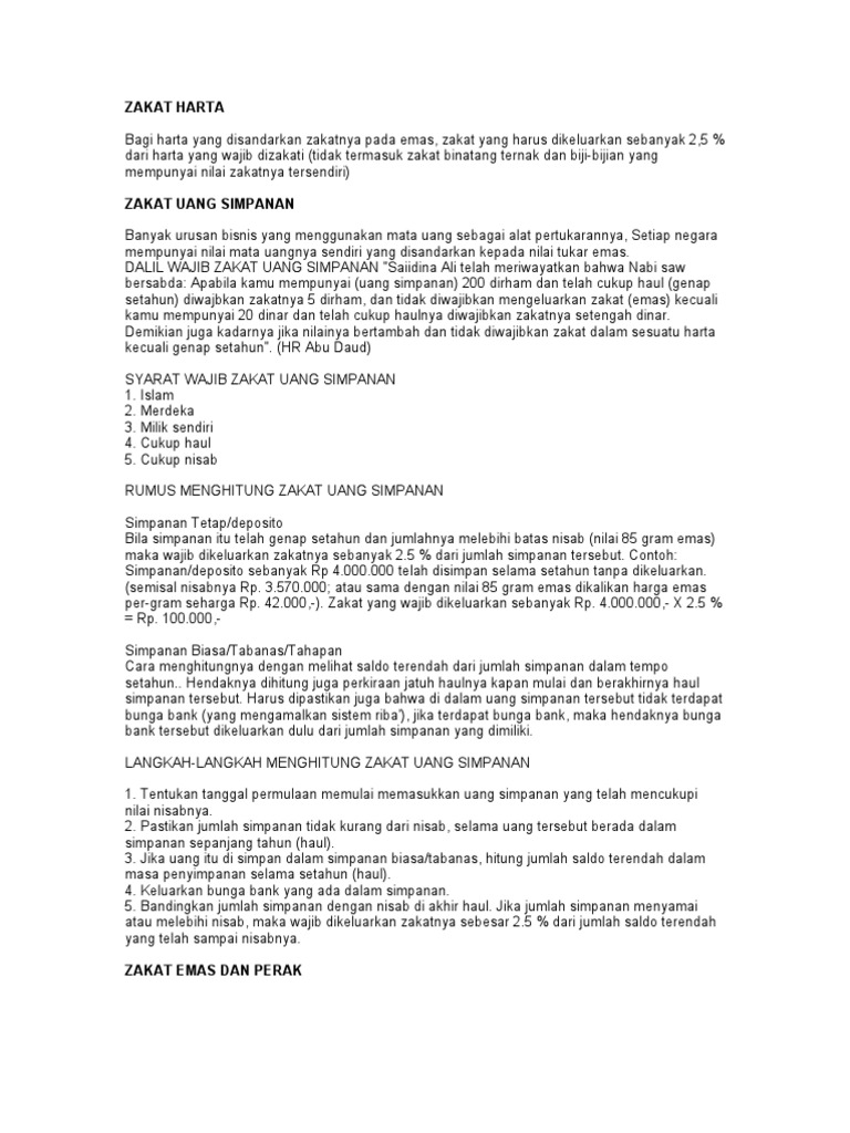 Macam2 Zakat