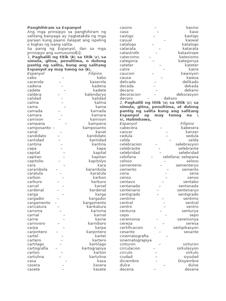 Pagbabaybay Iispel Mo | PDF