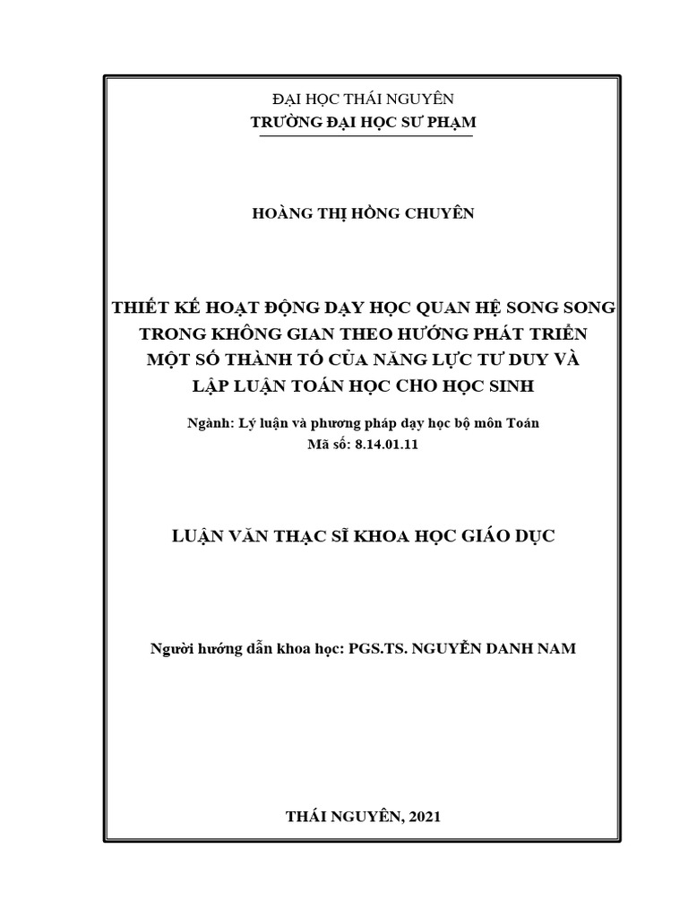 30 Hoang TH HNG Chuyen 2021 Thit K | PDF