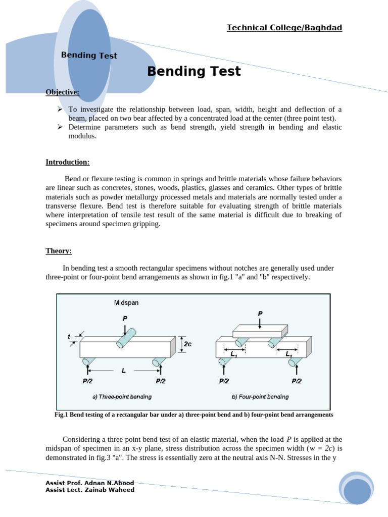 Bending Test | PDF