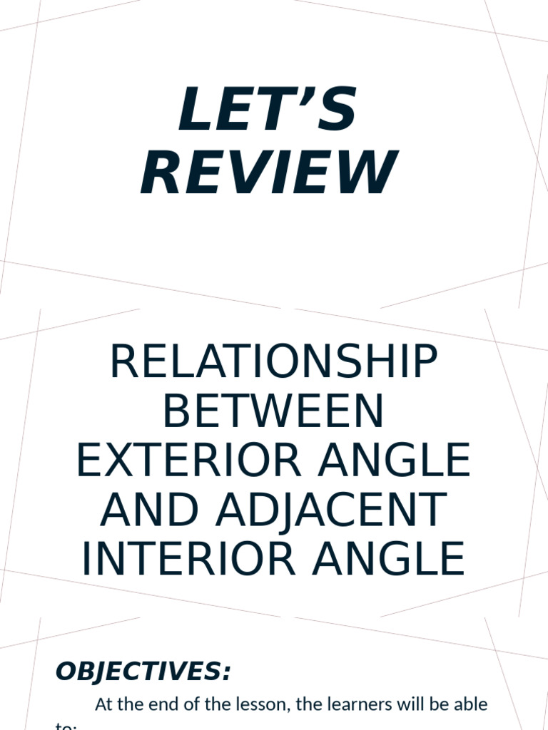 Interior & Exterior Angles | PDF