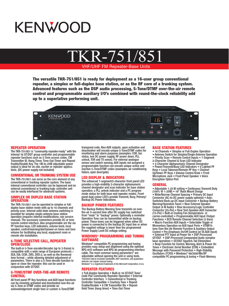 TKR 751-851 | PDF