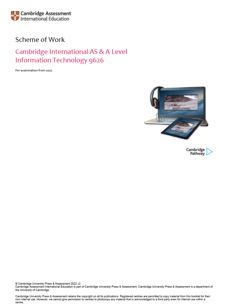 9626 Scheme of Work (For Examination From 2022) | PDF