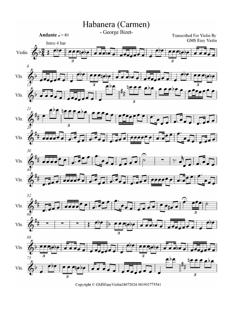 Disque 78 Tours Sarasate - Habanera G&T Violin - État D'usage