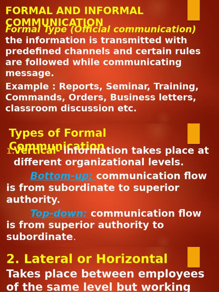 Formal and Informal Comunication | PDF