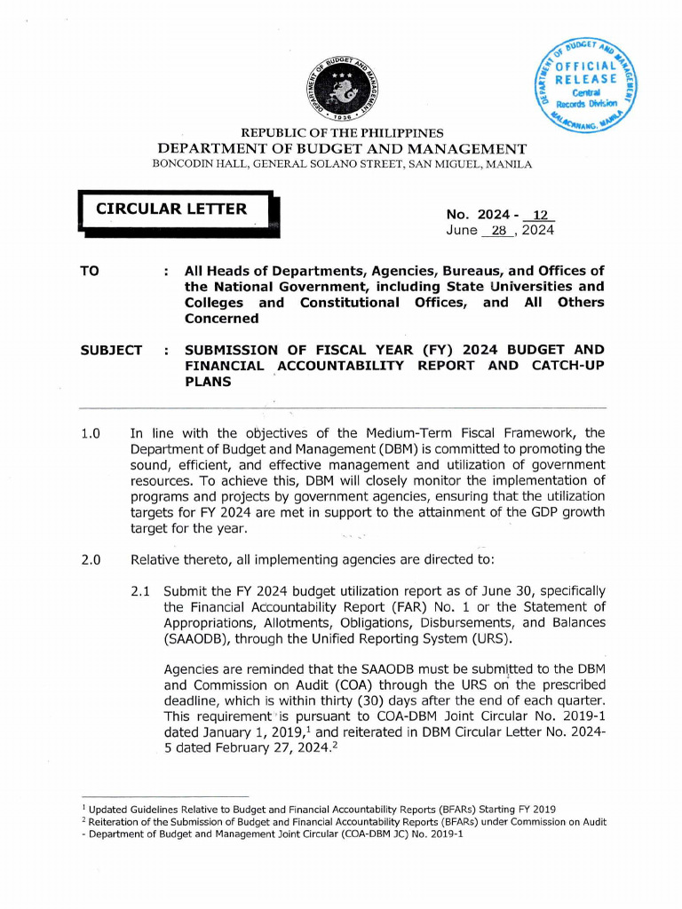 Circular Letter No 2024 12 | PDF