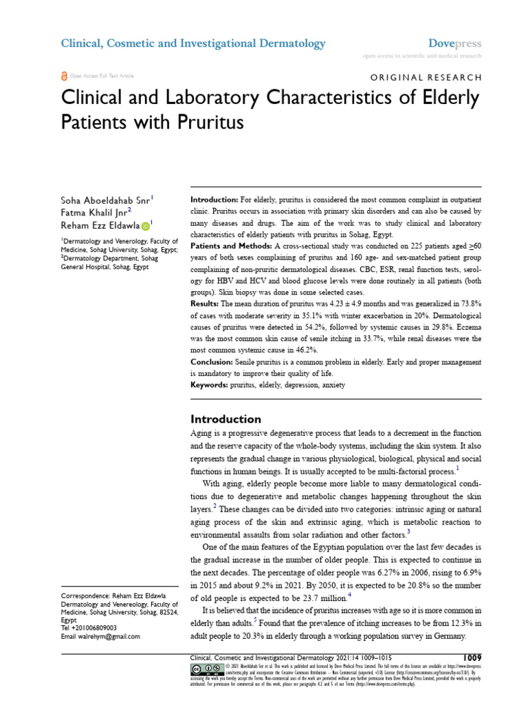 CCID 322527 Clinical and Laboratory Characteristics of Elderly Patients ...