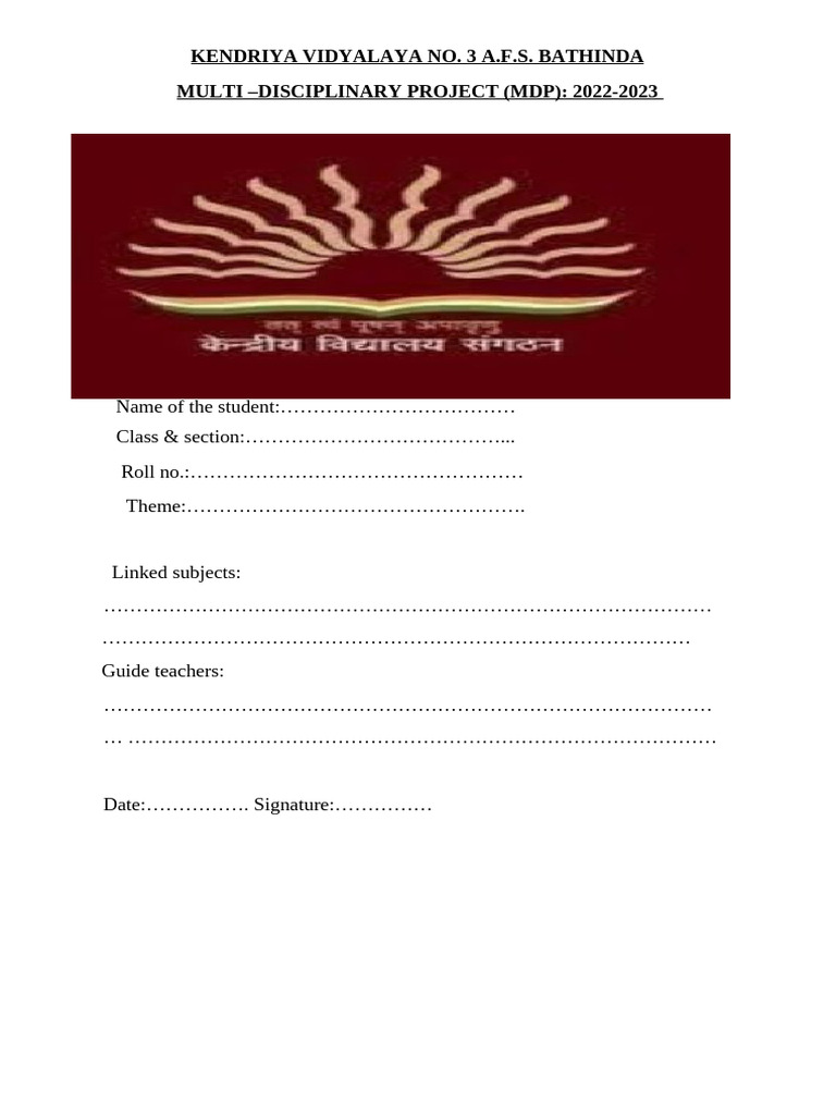 Class 3 MDP | PDF