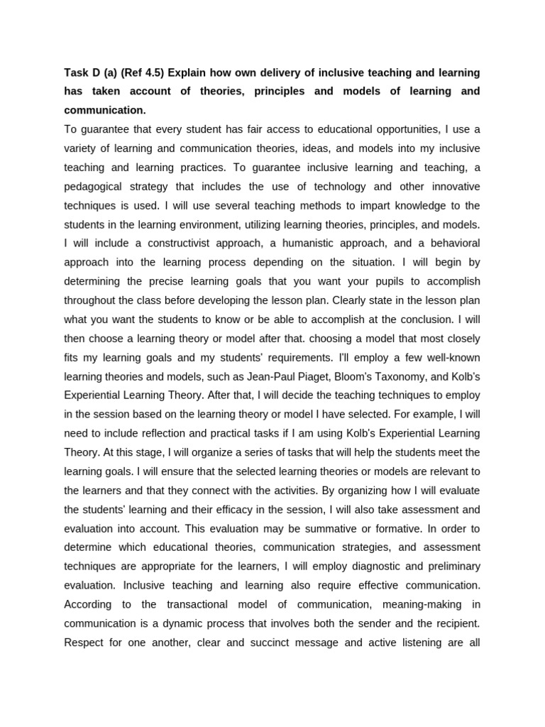 501 Task D | PDF