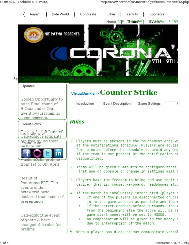 Rules | PDF | Games & Activities | Computers