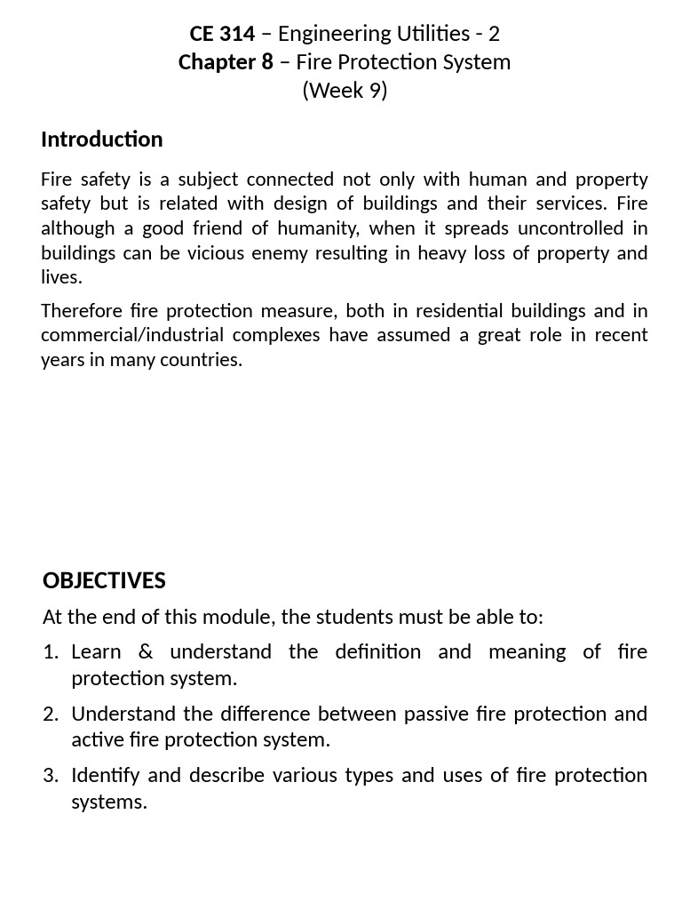 09 Fire Protection System | PDF