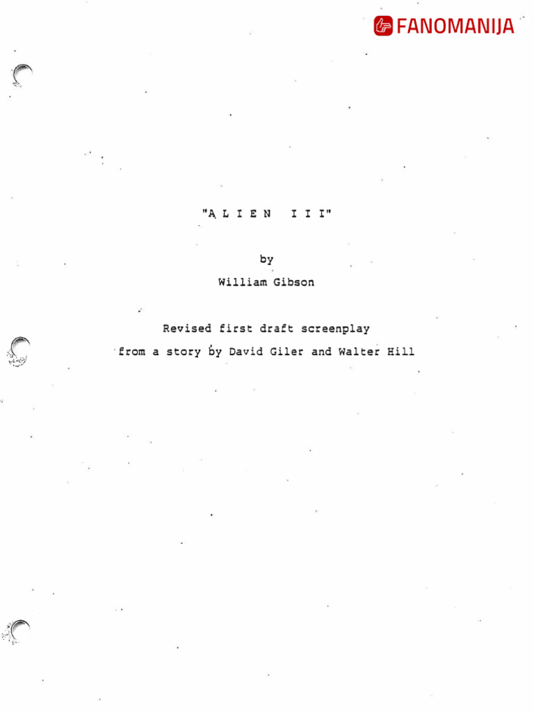 Alien 3 William Gibson 1987 Fanomanija | PDF
