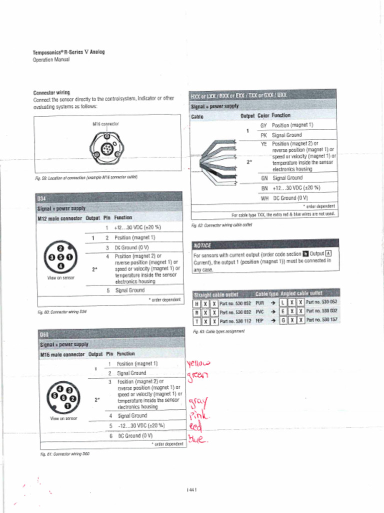 Temposonics Picture of Updated Wiring | PDF