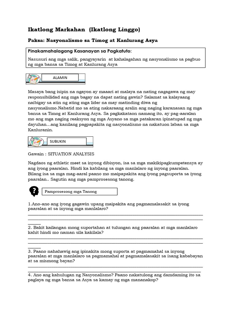 AP7 Week 3 Q3 | PDF