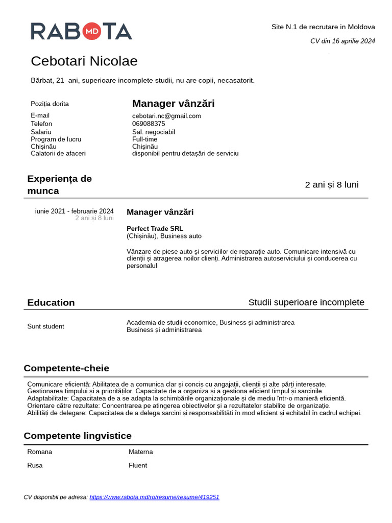 Rabota MD CV 661e2387c613c | PDF