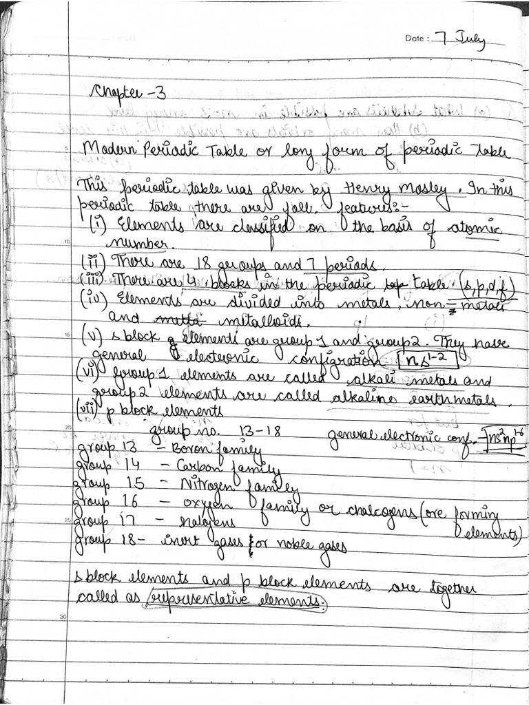 Chapter 3 Notes Chemistry - 240722 - 182651 | PDF