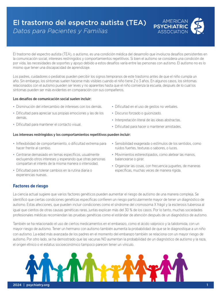 Guía sobre el Trastorno del Espectro Autista | PDF