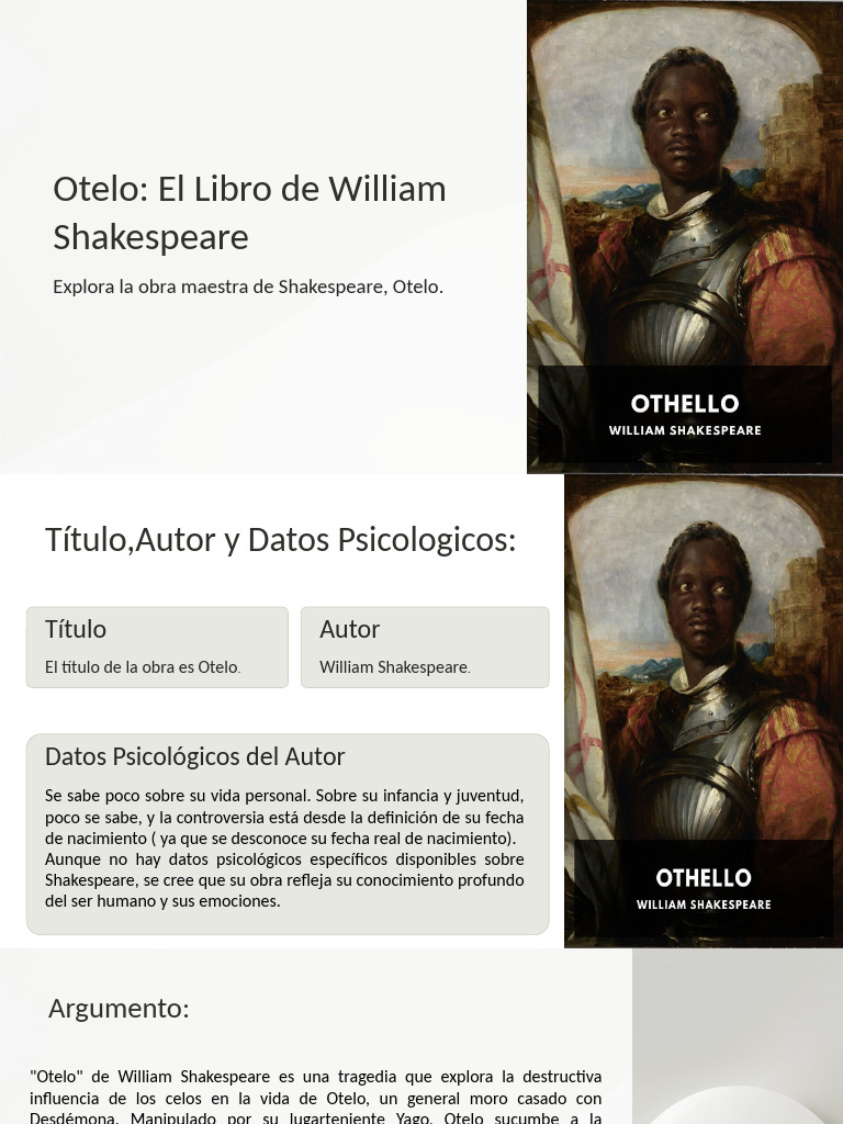 Análisis de Otelo de Shakespeare | PDF | OTELO | Iago