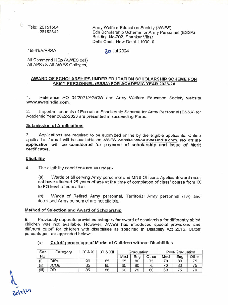 Essa Scholarship | PDF