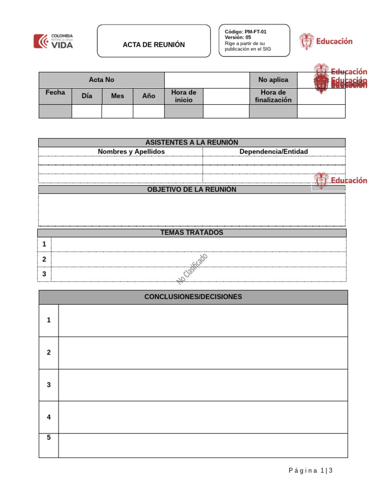 Formato de Acta 2024 | PDF