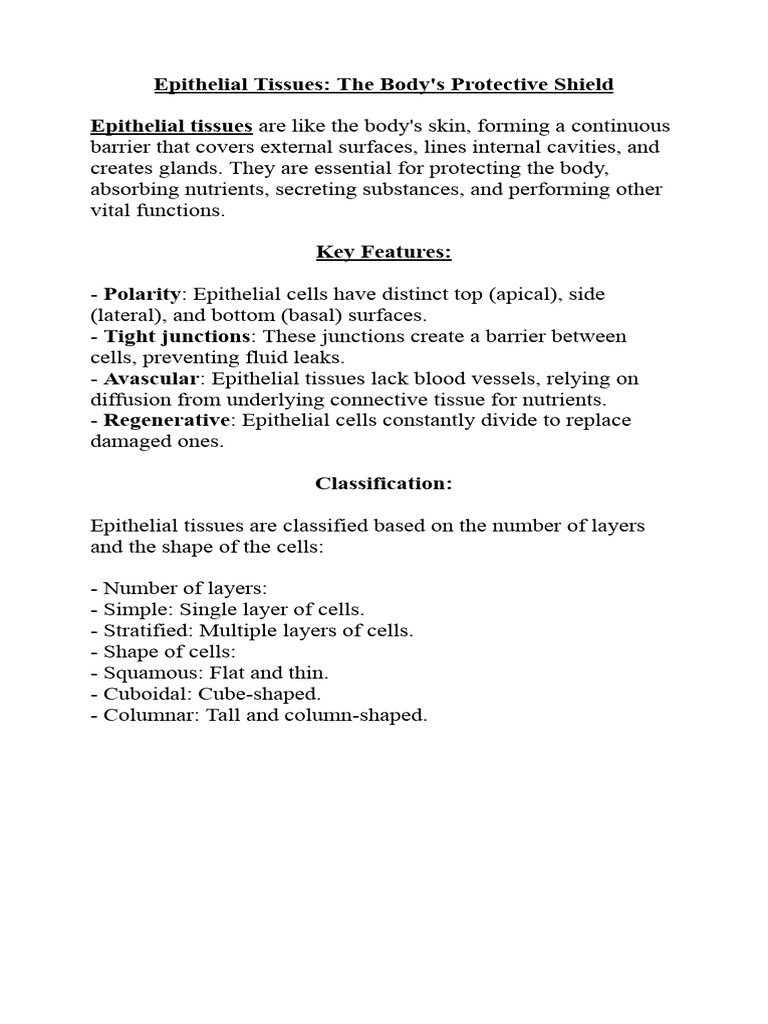 Gen Bio Reviewer Pdf Epithelium Connective Tissue