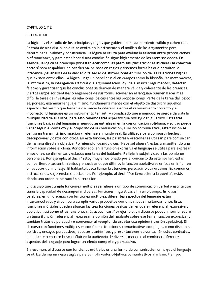 Capitulo 1 y 2 | PDF