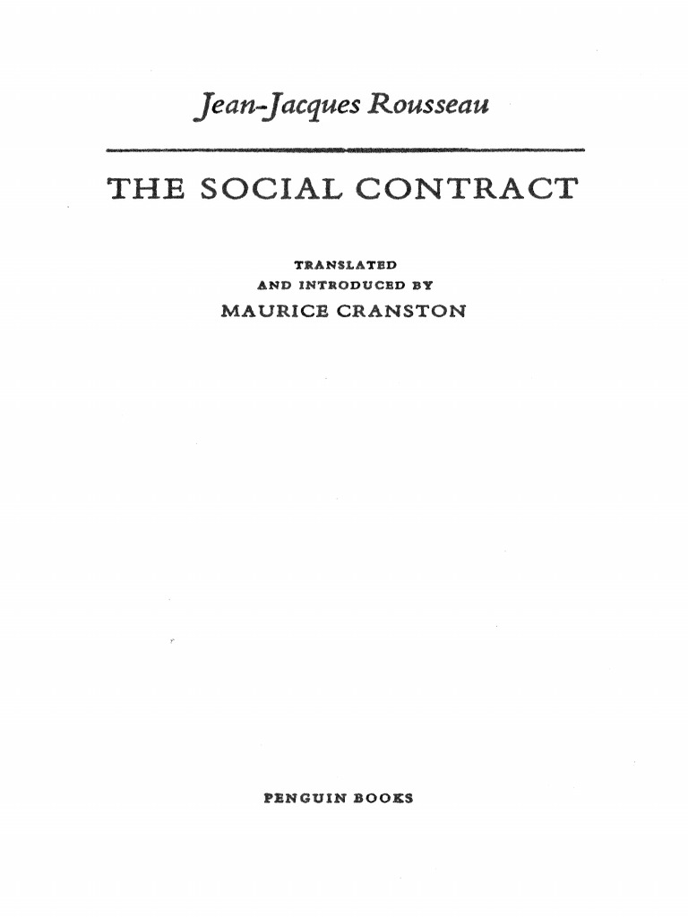 The Social Contract excerpts | PDF