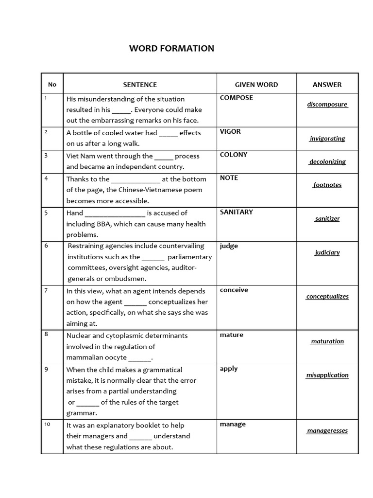 Wordform 5 - 9 | PDF