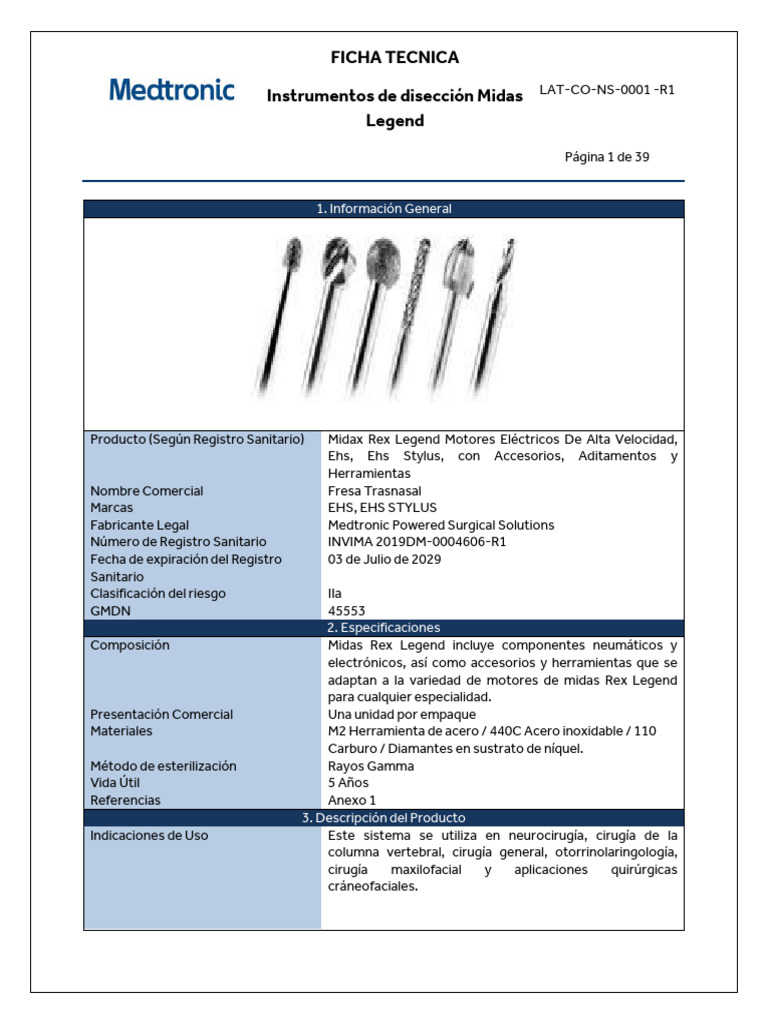 LAT-CO-NS-0001-R1 Ficha Técnica Instrumentos de Di - 230724 - 155322 | PDF