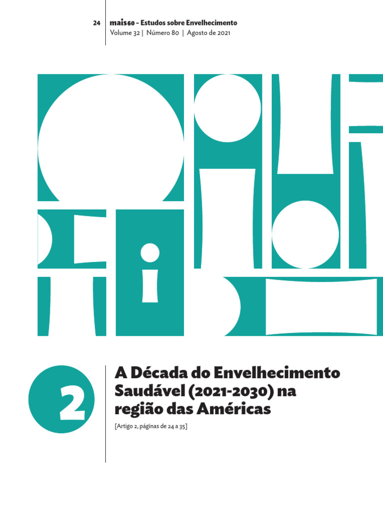 Década do Envelhecimento Saudável nas Américas | PDF | Envelhecimento ...