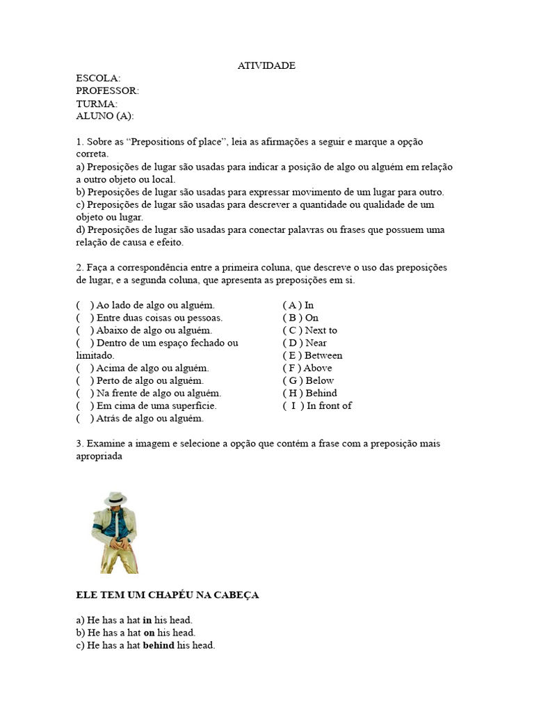 Atividade 8 Ano | PDF