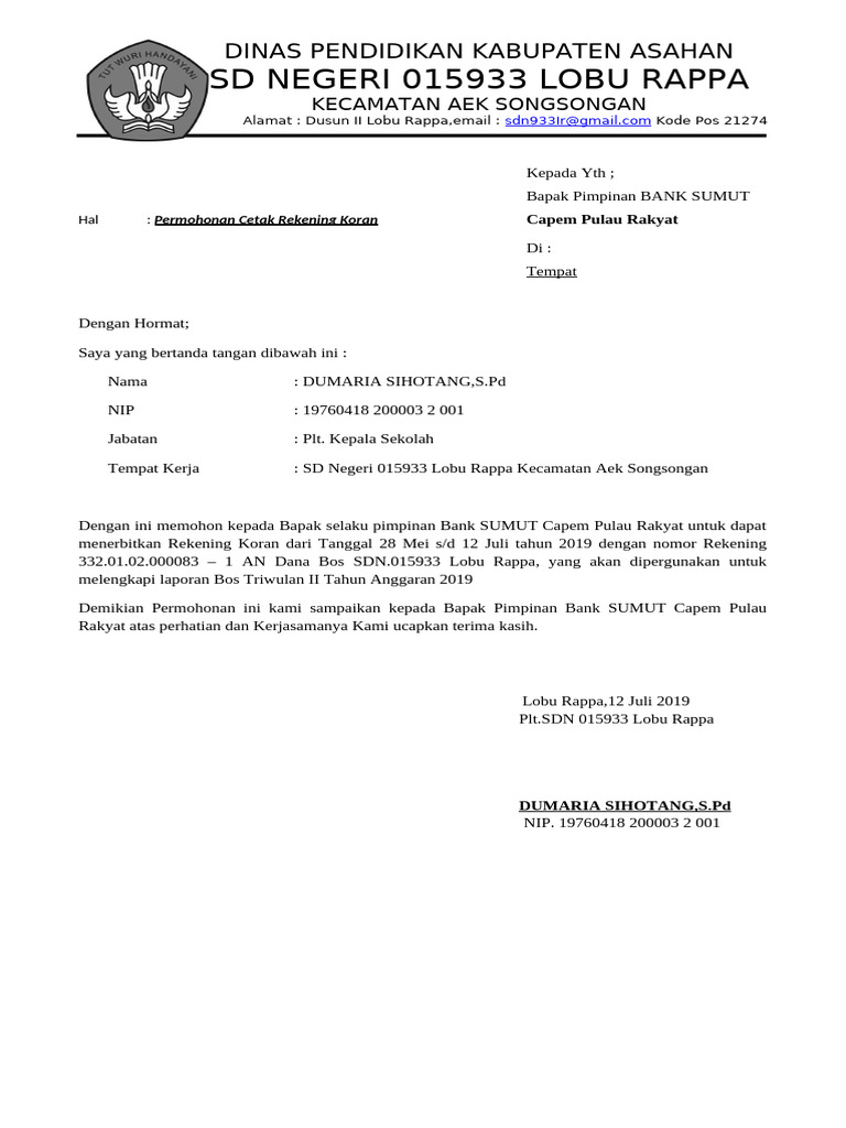 Surat keterangan lobu rappa pdf